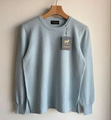 [ 미사용 새상품 ] 캐시미어 100% 스웨터 라이트 블루 M
