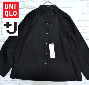 새상품 UNIQLO 유니클로 +J 블랙 셔츠 긴팔 L