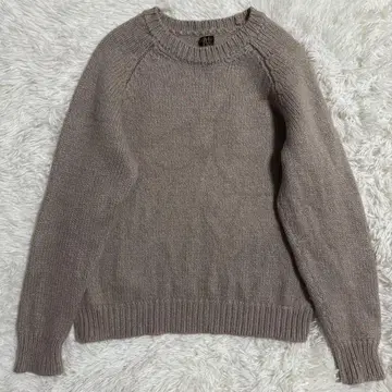 바토너 시그니처 크루넥 니트 베이지 S 실크 알파카 혼방