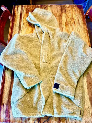 68&Brothers 베이지 플리스 자켓 후드 부착