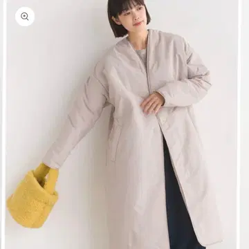 OMNES 롱 코트 라이트 그레이