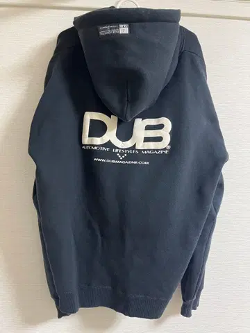 DUB 블랙 집업 후드티 XL