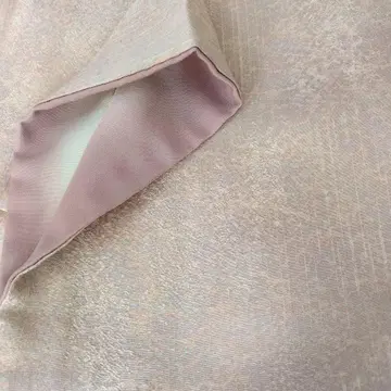 코몬 지몬 순수 실크 베이지 살몬 핑크 넓은 카라