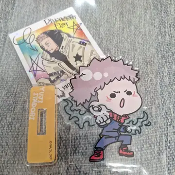 주술회전 이타도리 유우지 아크릴 스탠드 & 홀로그램 스티커 세트