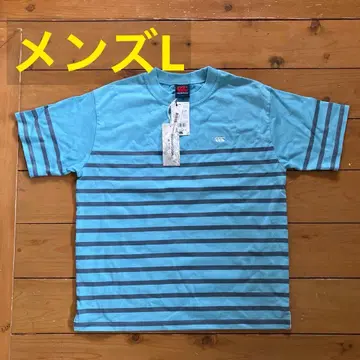 canterbury 스카이블루 스트라이프 T셔츠 남성용 L사이즈