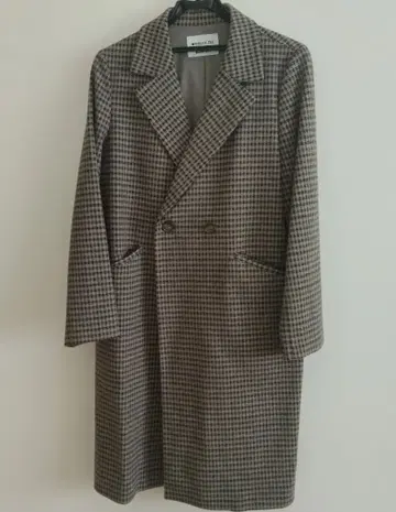 GLOBALWORK 체크 무늬 롱 코트 L