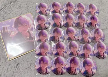 프로세카 아오야기 토야 색지 글리터 캔뱃지 앙스타 콜라보 25점