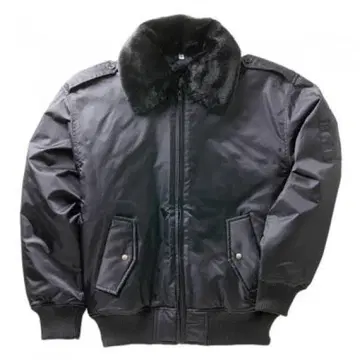 블랙 밀리터리 자켓 플리스 카라 부착