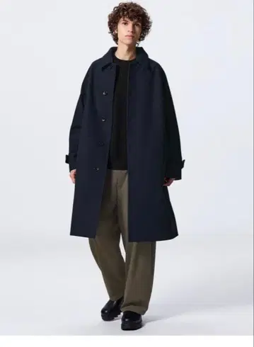 GU 코지 멜톤 발마칸 코트 블랙 L 사이즈