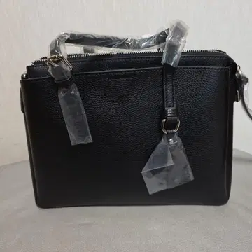 블랙 가죽 숄더백