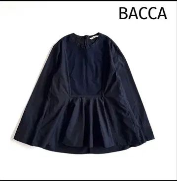 BACCA 블랙 페플럼 긴팔 셔츠