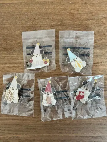 릴린린 미키 모양 캐릭터 핀 배지 5개 세트 2025