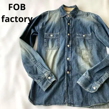 FOB factory 데님 셔츠 빈티지 느낌 6개 버튼