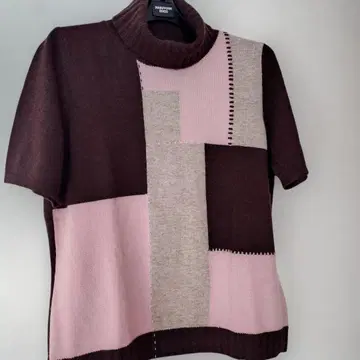 TRUSSARDI 반팔 터틀넥 니트 캐시미어 100%