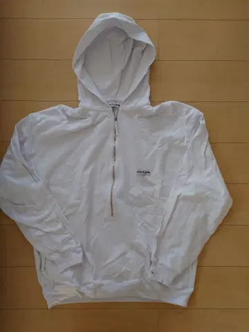 CAHLUMN 풀 집업 후드티 XXL 화이트