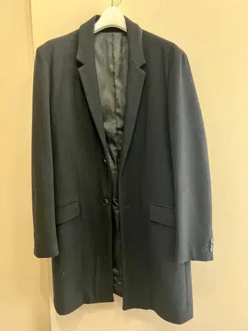 TAKEO KIKUCHI 블랙 체스터 코트