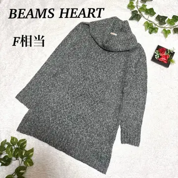 BEAMSHEART 터틀넥 스웨터 F 상당 그레이 튜닉 여성용