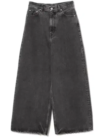 여성용 하이웨스트 와이드 데님 팬츠