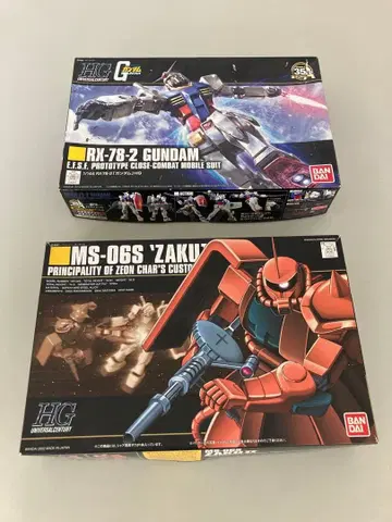 HG RX-78-2 건담 & MS-06S 자쿠 세트