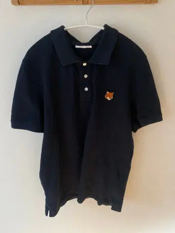 메종 키츠네 네이비 피케 셔츠 M