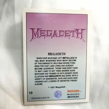 RockCards Brockum #10 - Megadeth - PSA 9
