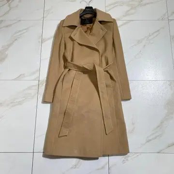 새상품급 INED 일본제 캐시미어 벨데드 롱 코트 인기 컬러 카멜