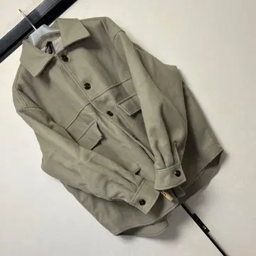 HALHAM 베이지 버튼 셔츠 자켓 L