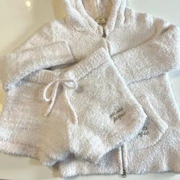 젤라피케 보더 후드티 & 숏팬츠 세트 [ 핑크 ]