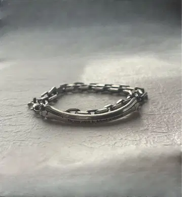 DEAL DESIGN 로고 플레이트 2중 체인 팔찌 925