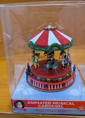 ANIMATED MUSICAL CAROUSEL 회전목마 오르골