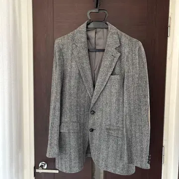 그레이 헤링본 테일러드 자켓