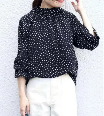 쉽스 블라우스 상의 도트