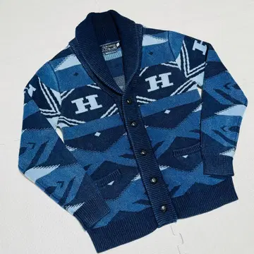 할리우드 런치마켓 숄카라 가디건 인디고 사이즈 1