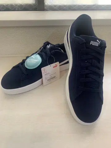 PUMA 네이비 스니커즈 Court Breaker Derby