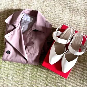 트렌치코트 펌프스 세트