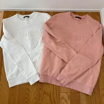 GUESS 로고 자수 크루넥 트레이닝복 2종 세트