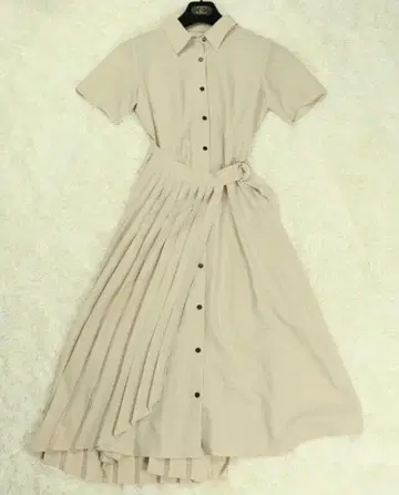 [ 새상품급 ] 유나이티드 도쿄 아지메 플리츠 셔츠 원피스 롱