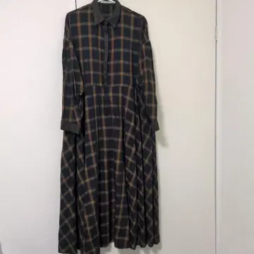 KBF 체크 롱 원피스