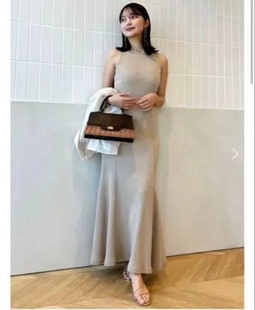 anuans 머메이드 리브 컷 원피스