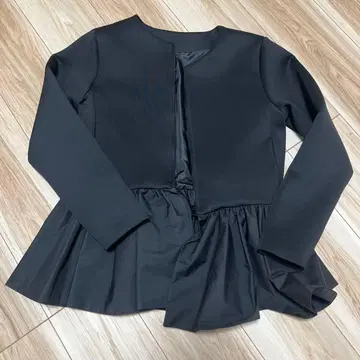 블랙 프릴 자켓 집업 블루종 M