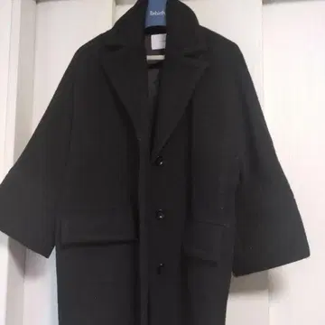 FRAMeWORK 알파카 모헤어 샤기 코트 돌먼 일본제 블랙