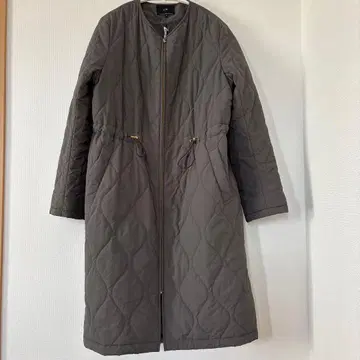 23구 충전솜 롱 패딩 아우터 그레이 38