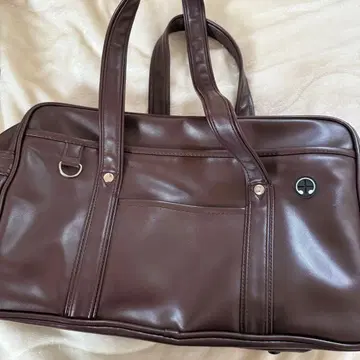 스쿨백 가죽 브라운