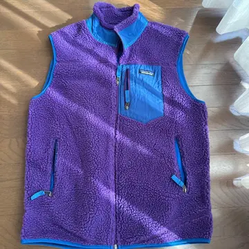 Patagonia 플리스 베스트 보라색 파랑