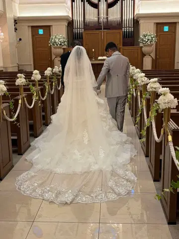 새상품급 웨딩 베일