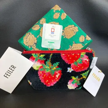 페이러 딸기 파우치 & 손수건 미사용 새상품 세트