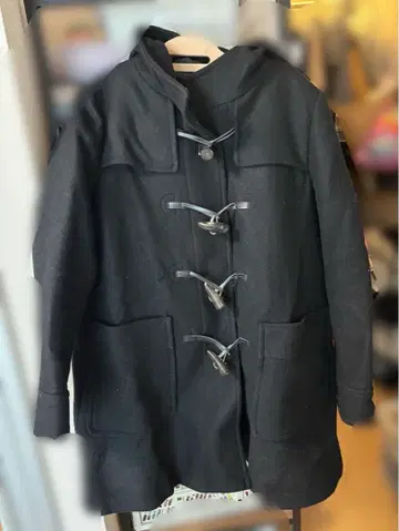 GREEN LABEL RELAXING 블랙 더플 코트 M 사이즈