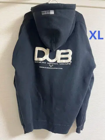 DUB 집업 후드티 XL 블랙