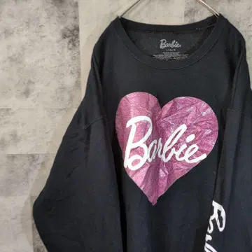 Barbie 맨투맨 트레이닝복 블랙 L A24,2