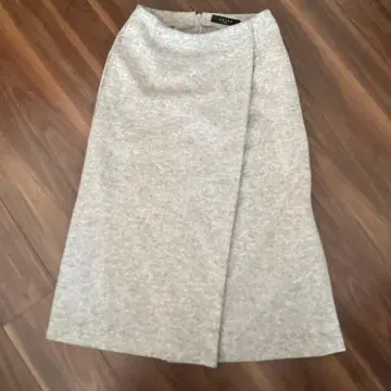 SACRA 그레이 플레어 롱 스커트 사이즈 36